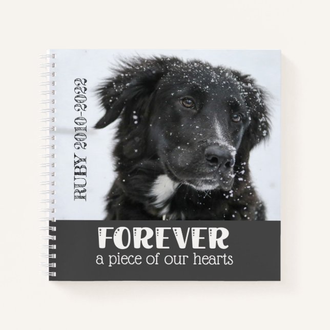 Pet Memorial Sympathy Photo Notebook (Front)