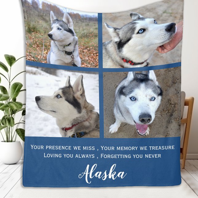 Pet Memorial Sympathy Quote - Pet Loss - Pet Photo Fleece Blanket (Creator Uploaded)