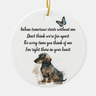 Pet Memorial with lovely words. Fully Editable  Ceramic Tree Decoration