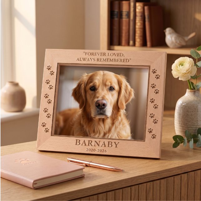 Pet Memorial Wood Frame Landscape Forever Loved (Pet Memorial Wood Frame Landscape Forever Loved)