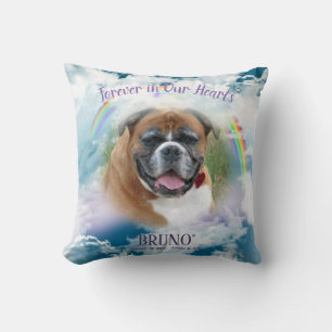 Pet Memorial YOUR PET PHOTO Forever in Our Hearts Cushion