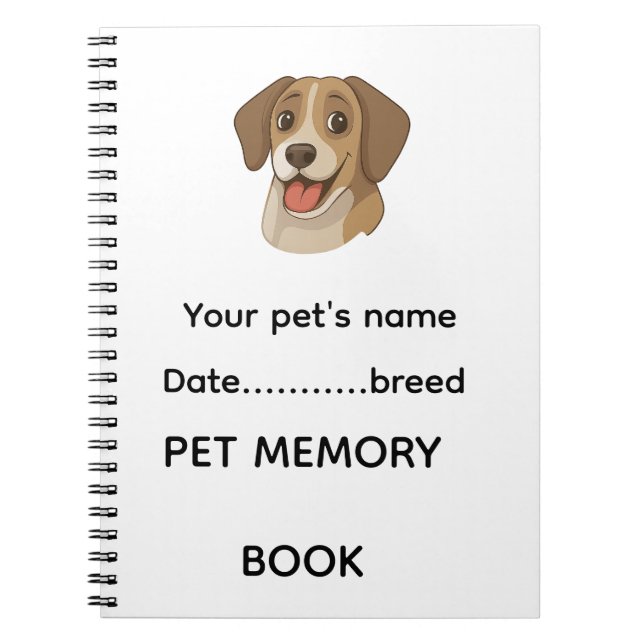 Pet Memory Book – Upload Photo & Editable Name   (Front)