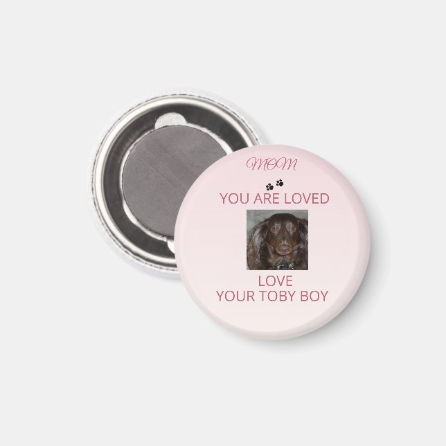 Pet Mom Heartfelt Photo Art Magnet (Front/Back)