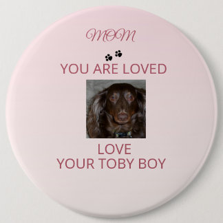 Pet Mom Heartfelt Photo Badge
