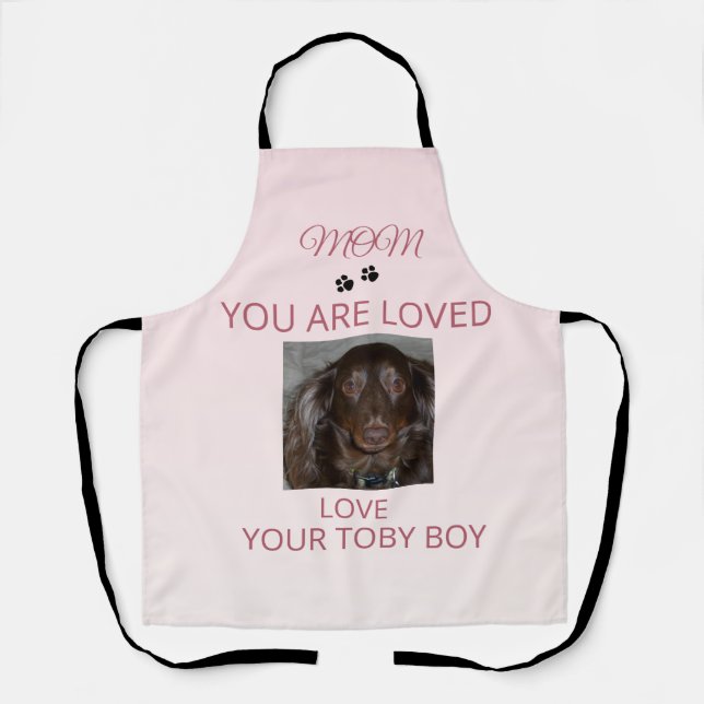 Pet Mom Loved Photo Apron (Front)