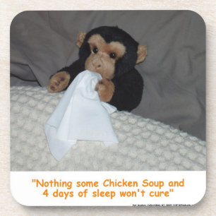 Pet Monkey with a Bad Cold Coaster Set