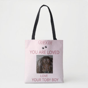Pet Mum Heartfelt Photo Design Tote Bag