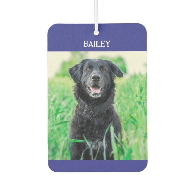 Pet Name and Photo  Car Air Freshener (Front)