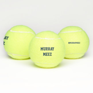 Pet Name & Instagram Handle Tennis Ball Toy - Blue