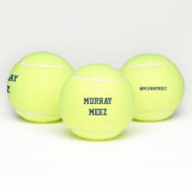 Pet Name & Instagram Handle Tennis Ball Toy - Navy