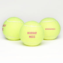 Pet Name & Instagram Handle Tennis Ball Toy - Pink