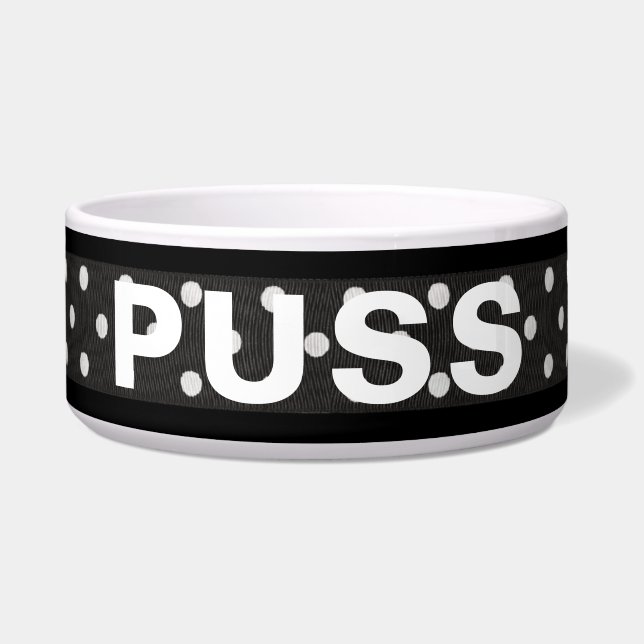 Pet Name On Polka Dot Ribbon (Front)