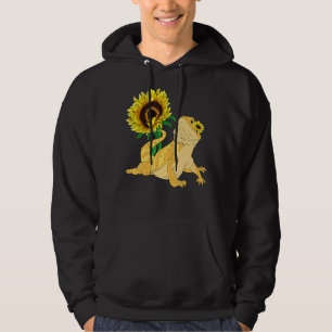 Pet Owner Reptile Lizard Nature Sunflower Bearded Hoodie