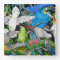 Pet Parrots of the World Wall Clock