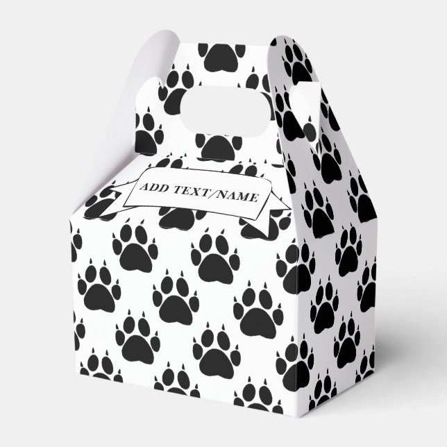 Pet Party Decor Custom Name  Favour Box (Front Side)