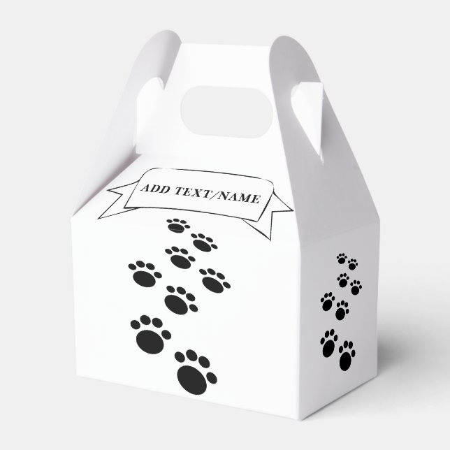 Pet Party Decor Custom Name  Favour Box (Front Side)
