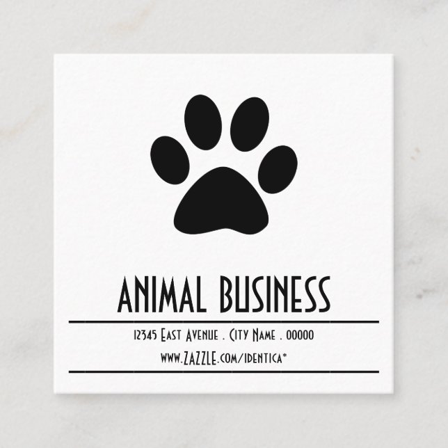 pet paw appointment reminder card (Front)