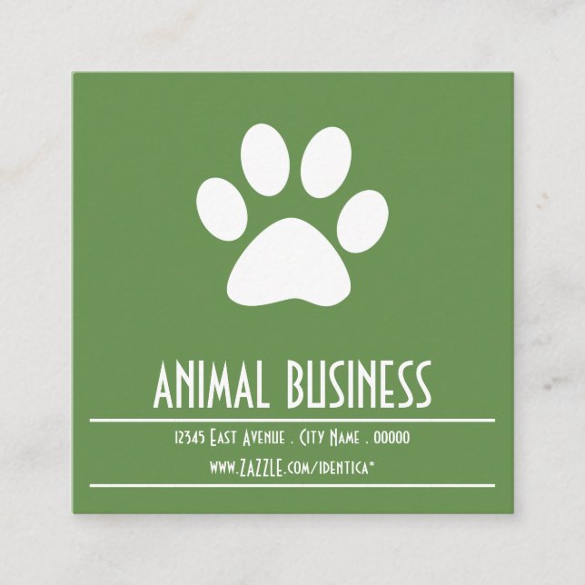 pet paw appointment reminder card (Front)
