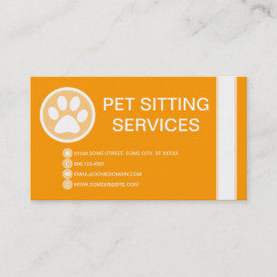 PET PAW bubble Business Card