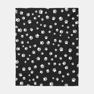 Pet Paw - Car or Dog Seamless Pattern Fleece Blanket