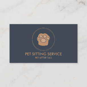 Pet Paw Circle Cat Dog Feet Business Card