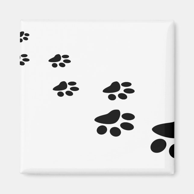 pet paw image magnet (Front)