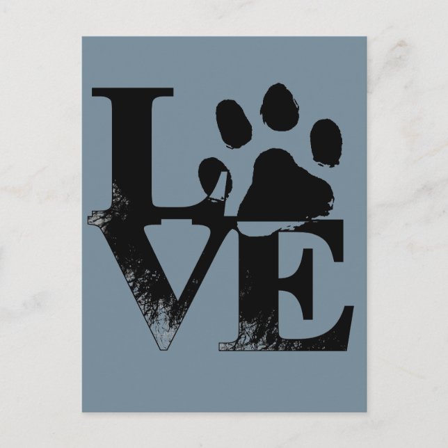Pet Paw in LOVE Postcard (Front)