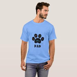 Pet Paw Love you DAD Dog Cat 🐾 Cool T-Shirt