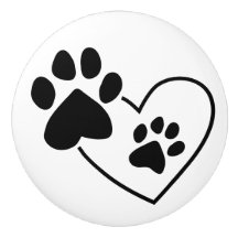 Pet Paw Prints on Heart