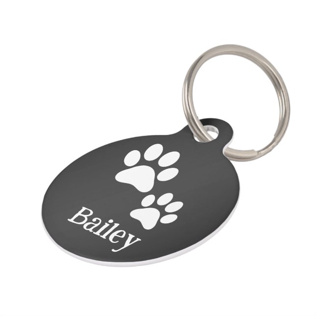 Pet Paw Simple (Bailey) Tag (Side)