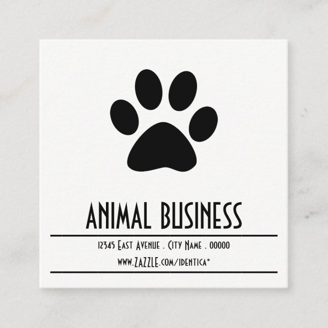 pet paw stamp card (Front)