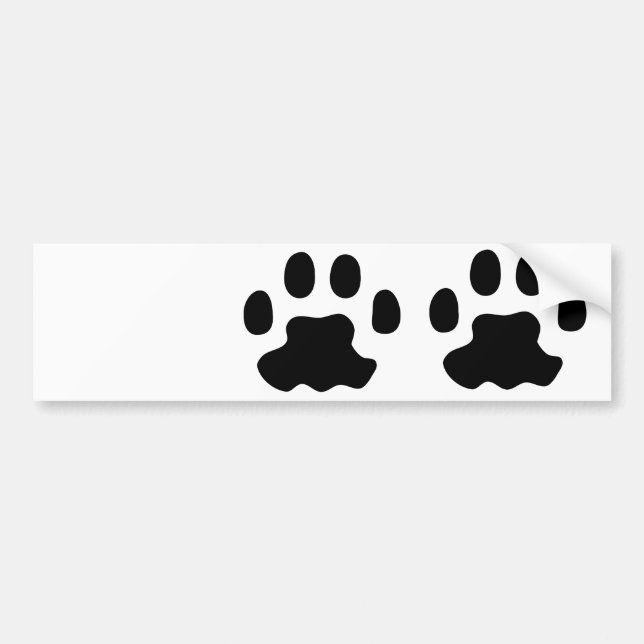 pet paws bumper sticker (Front)