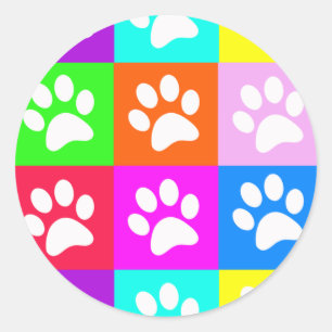 “Pet Paws”  Classic Round Sticker