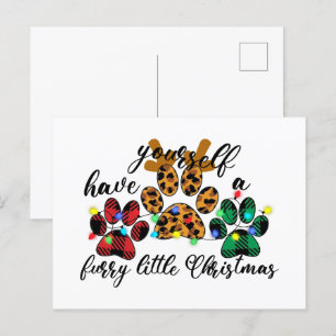 Pet Paws Have Yourself A Furry Little Christmas Postcard