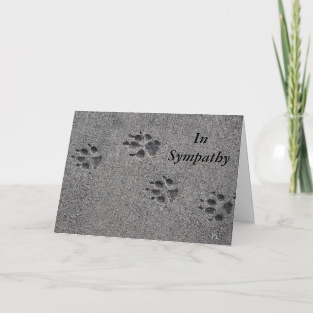 Pet Paws in Cement – Always There Card (Front)