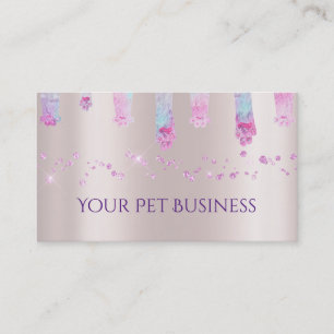 pet paws logo business card
