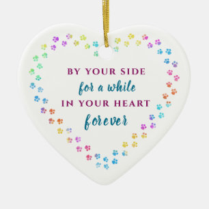 Pet Paws Memorial Add Name Year Keepsake Christmas Ceramic Tree Decoration