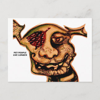 Pet people live longer postcard