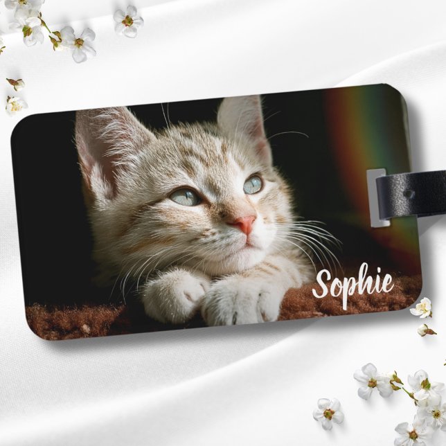 Pet Photo Block Luggage Tag (Cat Luggage Tag)