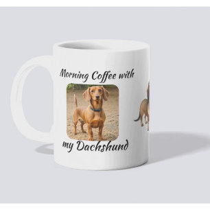 Pet Photo Brown Dachshund Personalise Mug