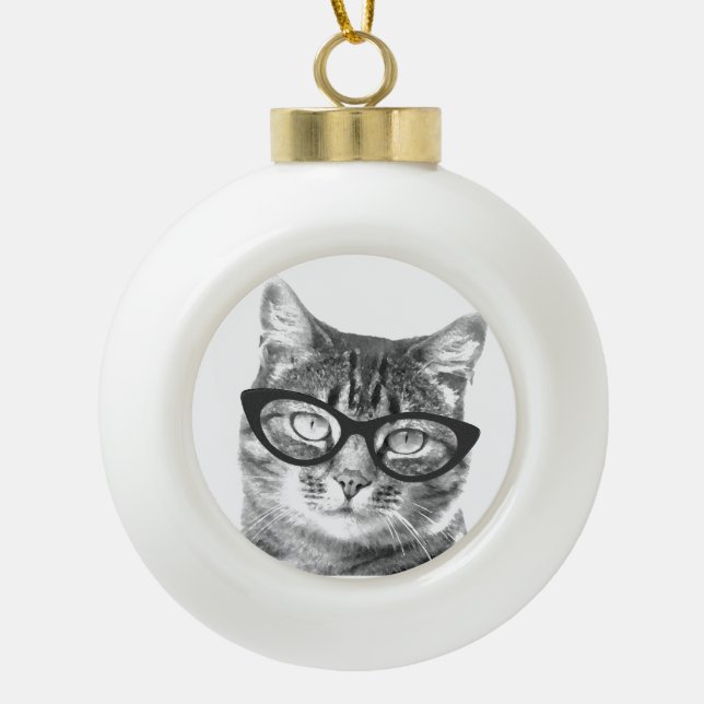Pet photo Christmas balls | Add your picture image Ceramic Ball Christmas Ornament (Front)