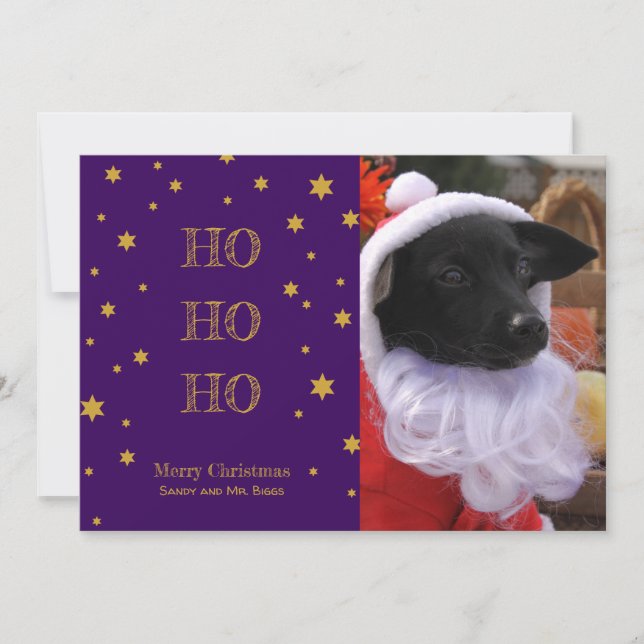Pet Photo Christmas Card Personalised Your Photo (Front)