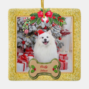 Pet Photo Christmas, Keepsake for Dog Lovers Ceramic Ornament