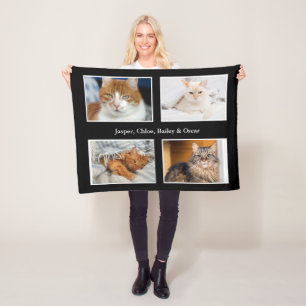 Pet Photo Collage  Fleece Blanket
