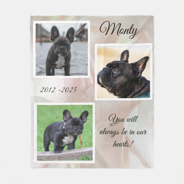 Pet photo collage - pearl fleece blanket (Front)