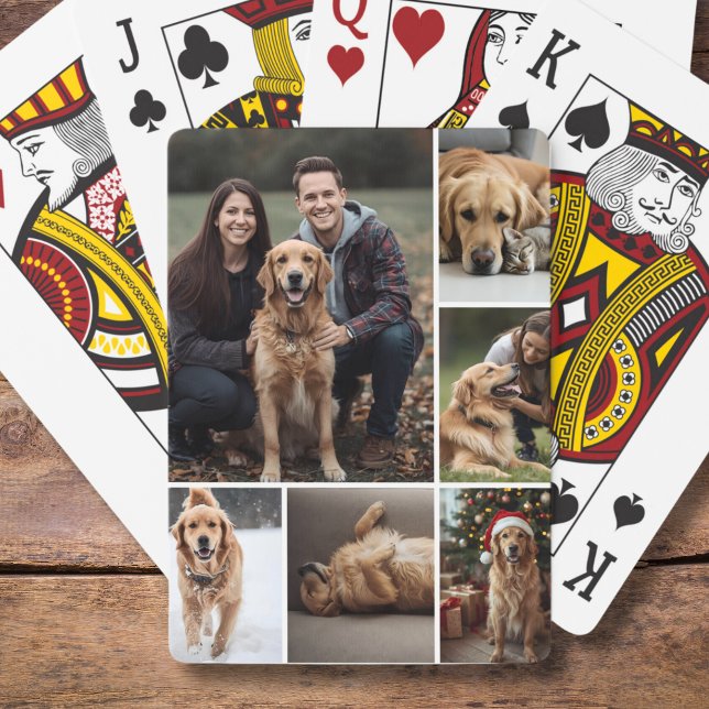 Pet Photo Collage Playing Cards Pet Mum Gift Idea (Creator Uploaded)