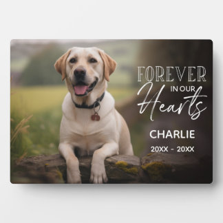 Pet Photo Custom Memorial Forever In Our Hearts Plaque