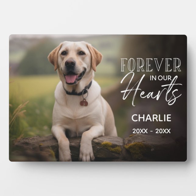 Pet Photo Custom Memorial Plaque (Front)