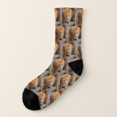 Pet Photo Customized Fun Dog Cat Socks (Left Outside)