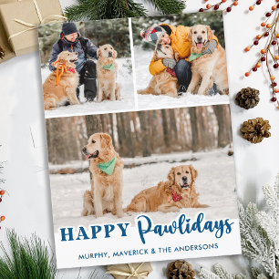 Pet Photo Cute Dog Blue Quarantine Pandemic Dog Holiday Postcard